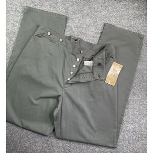 Wah Maker Frontier Clothing USA Made Olive Green Herringbone Pants Mens 40x35